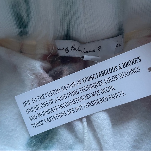 NWT YOUNG FABULOUS & BROKE TIE DYE JOGGERS-  S - Picture 10 of 14